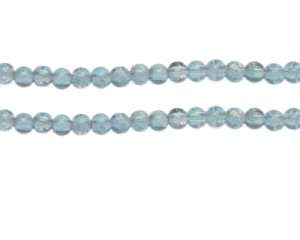 (image for) 6mm Deep Silver Crackle Glass Bead, approx. 74 beads