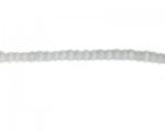 6mm White Faceted Rondelle Semi-Opaque Glass Bead, 14" string 6mm White Faceted Rondelle Semi-Opaque Glass Bead, 14" string
