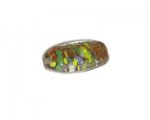32 x 24mm Golden Brown Foil Handmade Lampwork Glass Bead 32 x 24mm Golden Brown Foil Handmade Lampwork Glass Bead