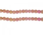 8mm Pink/Yellow Duo-Style Glass Bead, approx. 35 beads