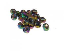 (image for) Approx. 1oz. x 10x8mm Luster Faceted Rondelle Glass Bead