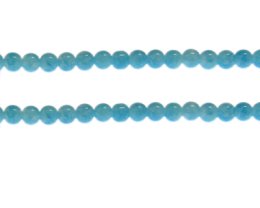 (image for) 6mm Turquoise Marble-Style Glass Bead, approx. 68 beads