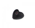 28mm Black Lampwork Heart Glass Bead 28mm Black Lampwork Heart Glass Bead
