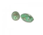 16 x 24mm Green Handmade Lampwork Glass Bead, 2 beads 16 x 24mm Green Handmade Lampwork Glass Bead, 2 beads