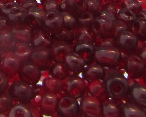 (image for) 6/0 Dark Red Luster Glass Seed Bead, 1oz. Bag