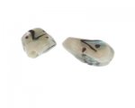 32 x 22mm White Foil Handmade Lampwork Glass Bead, 2 beads 32 x 22mm White Foil Handmade Lampwork Glass Bead, 2 beads