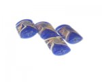 20 x 14mm Blue Foil Rectangle Lampwork Glass Bead, 4 beads 20 x 14mm Blue Foil Rectangle Lampwork Glass Bead, 4 beads