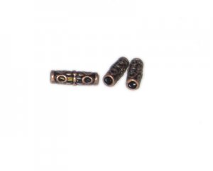 18 x 6mm Copper Tube Metal Spacer Bead, 3 beads, large hole