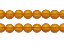 (image for) 12mm Orange Semi-Matte Glass Bead, approx. 13 beads