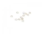 2mm Silver-Coated Crimp Bead - approx. 250 beads