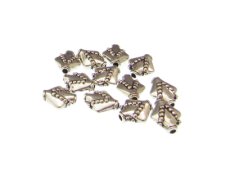 (image for) 10mm Silver Diamond Metal Spacer Bead, approx. 12 beads