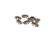 (image for) 10 x 4mm Two-Hole Silver Metal Spacer Bead, 8 beads