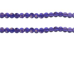 (image for) 6mm Purple Blossom Spray Glass Bead, approx. 48 beads