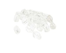 (image for) Approx. 1 oz. x 10x8mm Crystal + Milky Glass Skull Beads