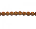 10mm Deep Gold Faceted Round Glass Bead, 13" string 10mm Deep Gold Faceted Round Glass Bead, 13" string