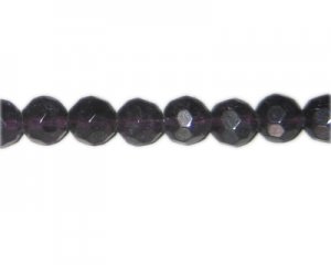 12mm Purple Faceted Round Glass Bead, 13" string