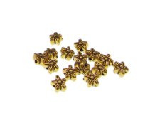 (image for) 6mm Flower Gold Metal Spacer Bead, approx. 15 beads