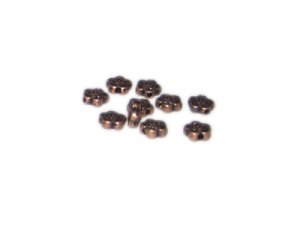 6mm Copper Flower Metal Spacer Bead, 10 beads