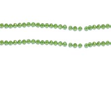 (image for) 4 x 3mm Green AB Finish Faceted Rondelle Bead, 8" string