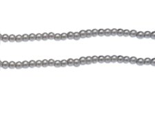 (image for) 4mm Bright Silver Glass Pearl Bead, approx. 113 beads