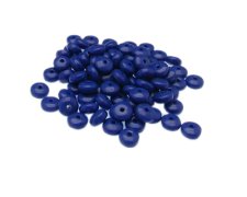 (image for) Approx. 1oz. x 6x4mm Blue Glass Disc Beads