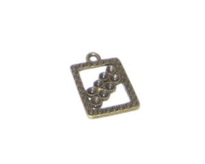 (image for) 14 x 20mm Bronze Pendant - 4 pendants, fits 3mm rhinestone