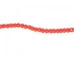 4x3mm Strawberry Red Faceted Rondelle Glass Bead, 13" string 4x3mm Strawberry Red Faceted Rondelle Glass Bead, 13" string