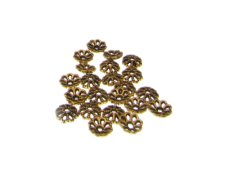 (image for) 8mm Gold Metal Bead Cap, approx. 25 caps