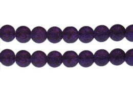 (image for) 10mm Purple Crackle Frosted Glass Bead, approx. 17 beads