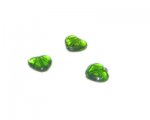 12mm Green Pressed Glass Heart Bead, 6 beads 12mm Green Pressed Glass Heart Bead, 6 beads