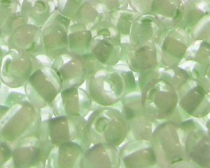 (image for) 6/0 Pale Green Inside-Color Glass Seed Beads, 1oz. bag