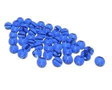 (image for) Approx. 1oz. x 6mm Blue Pressed Glass Beads