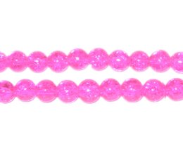 (image for) 6mm Bubblegum Round Crackle Glass Bead, approx. 74 beads