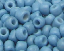 (image for) 6/0 Soft Blue Opaque Glass Seed Bead, 1oz. Bag