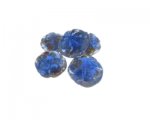 20mm Sky Blue Foil Lampwork Glass Bead, 5 beads 20mm Sky Blue Foil Lampwork Glass Bead, 5 beads