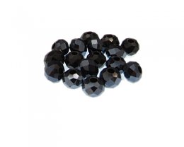(image for) Approx. 1oz. x 10x6mm Black/Gunmetal Rondelle Glass Bead