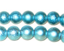 (image for) 12mm Drizzled Turquoise Bead, approx. 13 beads