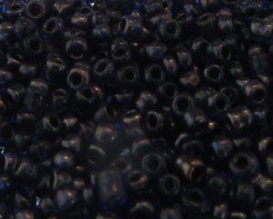 (image for) 11/0 Dark Blue Luster Transparent Glass Seed Bead, 1oz. Bag