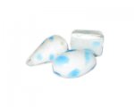 18 - 22mm Baby Blue Dot Handmade Lampwork Bead, 3 beads 18 - 22mm Baby Blue Dot Handmade Lampwork Bead, 3 beads