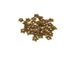 (image for) 6mm Gold Metal Bead Cap, approx. 35 caps