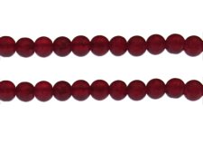(image for) 8mm Red Crackle Frosted Glass Bead, approx. 36 beads