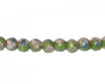 6mm Apple Green Round Cloisonne Bead, 7 beads