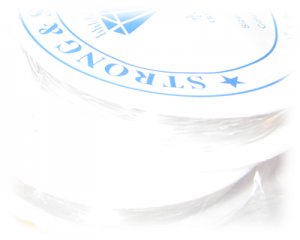 Clear Elastic, size 0.8, approx. 25 feet