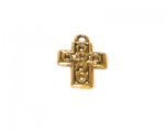 12 x 18mm Gold Cross - 4 crosses