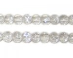 6mm Crystal Round Crackle Glass Bead, approx. 74 beads
