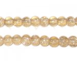6mm Champagne Round Crackle Glass Bead, approx. 74 beads