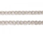 4mm Crystal Round Crackle Glass Bead, approx. 105 beads
