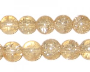 10mm Champagne Crackle Bead, 8" string, approx. 21 beads
