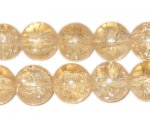 12mm Champagne Crackle Bead, 8" string, approx. 18 beads