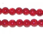 8mm Light Red Round Crackle Glass Bead, approx. 55 beads 8mm Light Red Round Crackle Glass Bead, approx. 55 beads